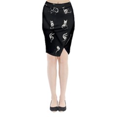 Katzen Cats Midi Wrap Pencil Skirt by WetdryvacsLair