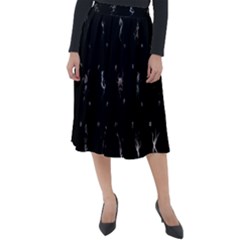 Brush And Ink Card Sequence Collected Classic Velour Midi Skirt  by WetdryvacsLair