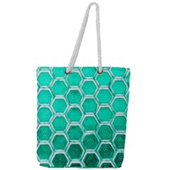 Hexagon Windows Full Print Rope Handle Tote (large) by essentialimage