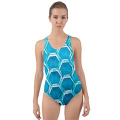 Hexagon Windows Cut-out Back One Piece Swimsuit by essentialimage