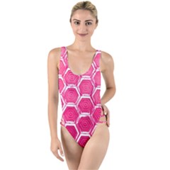 Hexagon Windows High Leg Strappy Swimsuit by essentialimage