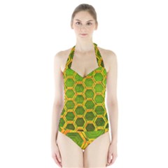 Hexagon Windows Halter Swimsuit by essentialimage