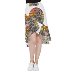 Possum - Mentally Sick Physically Thick Frill Hi Low Chiffon Skirt