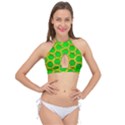 Hexagon Windows Cross Front Halter Bikini Top View1