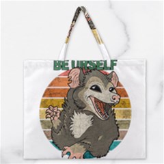 Possum - Be Urself Zipper Large Tote Bag