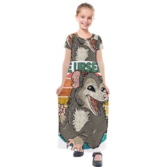 Possum - Be Urself Kids  Short Sleeve Maxi Dress by Valentinaart