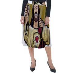 Buddy Christ Classic Velour Midi Skirt  by Valentinaart