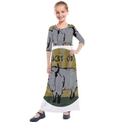 Chinese New Year ¨c Year Of The Ox Kids  Quarter Sleeve Maxi Dress by Valentinaart