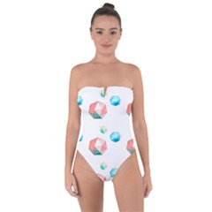 Diamonds Tie Back One Piece Swimsuit by Sparkle