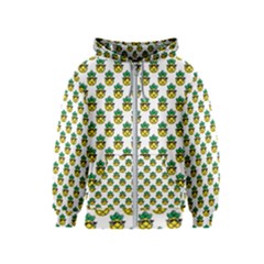 Holiday Pineapple Kids  Zipper Hoodie by Sparkle