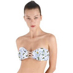 Tree Poppies  Twist Bandeau Bikini Top by Sobalvarro