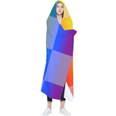 Lgbt Rainbow Buffalo Check Lgbtq Pride Squares Pattern Wearable Blanket by yoursparklingshop