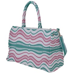 Waving Lines Vivid Pattern Duffel Travel Bag by dflcprintsclothing