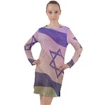 Israel Long Sleeve Hoodie Dress