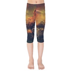 Tiger King In A Fantastic Landscape From Fonebook Kids  Capri Leggings  by 2853937