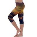 Tiger King In A Fantastic Landscape From Fonebook Kids  Lightweight Velour Capri Leggings  View2