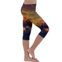 Tiger King In A Fantastic Landscape From Fonebook Kids  Lightweight Velour Capri Leggings  View3