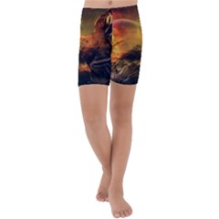 Tiger King In A Fantastic Landscape From Fonebook Kids  Lightweight Velour Capri Yoga Leggings by 2853937