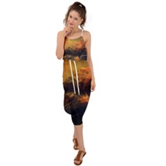 Tiger King In A Fantastic Landscape From Fonebook Waist Tie Cover Up Chiffon Dress by 2853937