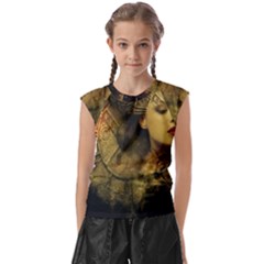 Surreal Steampunk Queen From Fonebook Kids  Raglan Cap Sleeve Tee by 2853937