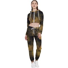 Surreal Steampunk Queen From Fonebook Cropped Zip Up Lounge Set