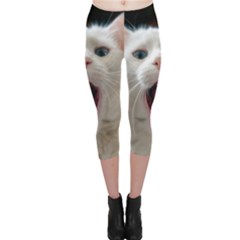 Wow Kitty Cat From Fonebook Capri Leggings  by 2853937