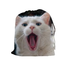 Wow Kitty Cat From Fonebook Drawstring Pouch (xl) by 2853937