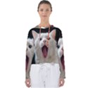 Wow Kitty Cat From Fonebook Women s Slouchy Sweat View1