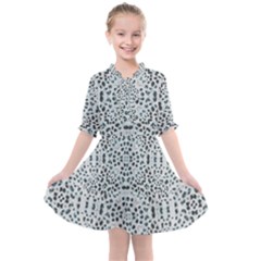 Dots Motif Geometric Print Design Kids  All Frills Chiffon Dress by dflcprintsclothing