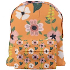 Flower Orange Pattern Floral Giant Full Print Backpack