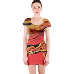 Warrior Spirit Short Sleeve Bodycon Dress by BrenZenCreations