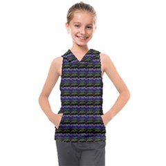 Abstract Illusion Kids  Sleeveless Hoodie