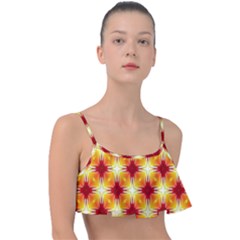 Background Boxes Seamless Frill Bikini Top