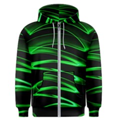 Green Light Painting Zig-zag Men s Zipper Hoodie