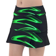 Green Light Painting Zig-zag Classic Tennis Skirt by Dutashop