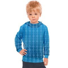 Background Texture Pattern Blue Kids  Hooded Pullover by Dutashop