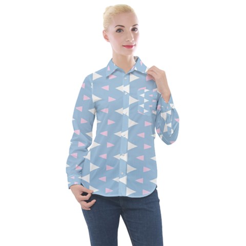 Pattern 3d Women s Long Sleeve Pocket Shirt by Dutashop