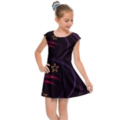 Background Abstract Star Kids  Cap Sleeve Dress