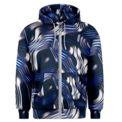 Structure Blue Background Men s Zipper Hoodie by Dutashop