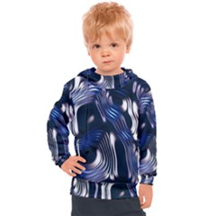 Structure Blue Background Kids  Hooded Pullover by Dutashop