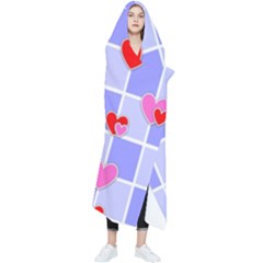 Love Hearts Valentine Decorative Wearable Blanket