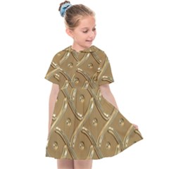 Gold Background Modern Kids  Sailor Dress