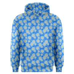 Hydrangea Blue Glitter Round Men s Overhead Hoodie by Dutashop