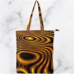 Wave Abstract Lines Double Zip Up Tote Bag by Dutashop