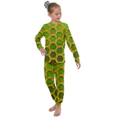 Hexagon Windows Kids  Long Sleeve Set  by essentialimage365