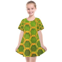 Hexagon Windows Kids  Smock Dress by essentialimage365