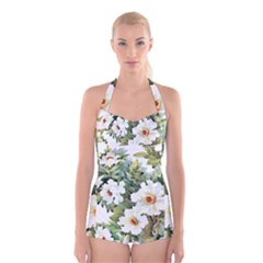 ?hamomile Boyleg Halter Swimsuit  by goljakoff