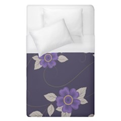 Purple Flowers Duvet Cover (single Size) by goljakoff