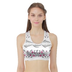 Folk Ornament Sports Bra With Border by Eskimos