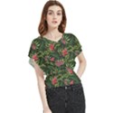 Tropical flowers Butterfly Chiffon Blouse View1